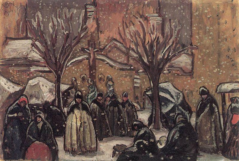 Bela Ivanyi-Grunwald Market of Kecskemet in Winter